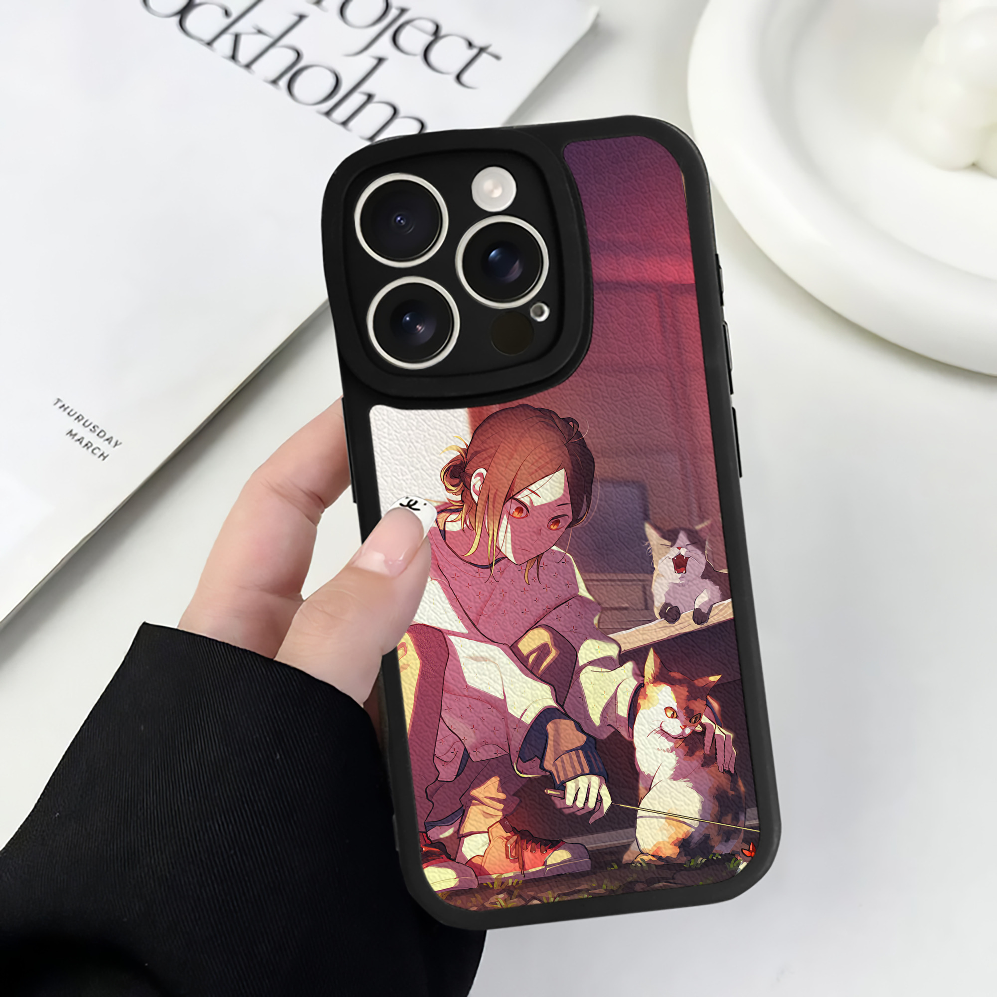 （画像用） ハイキュー!! Haikyu!! 【iPhone 16シリーズ対応】シリコンスマホケース（レザー調） 材質：シリコン